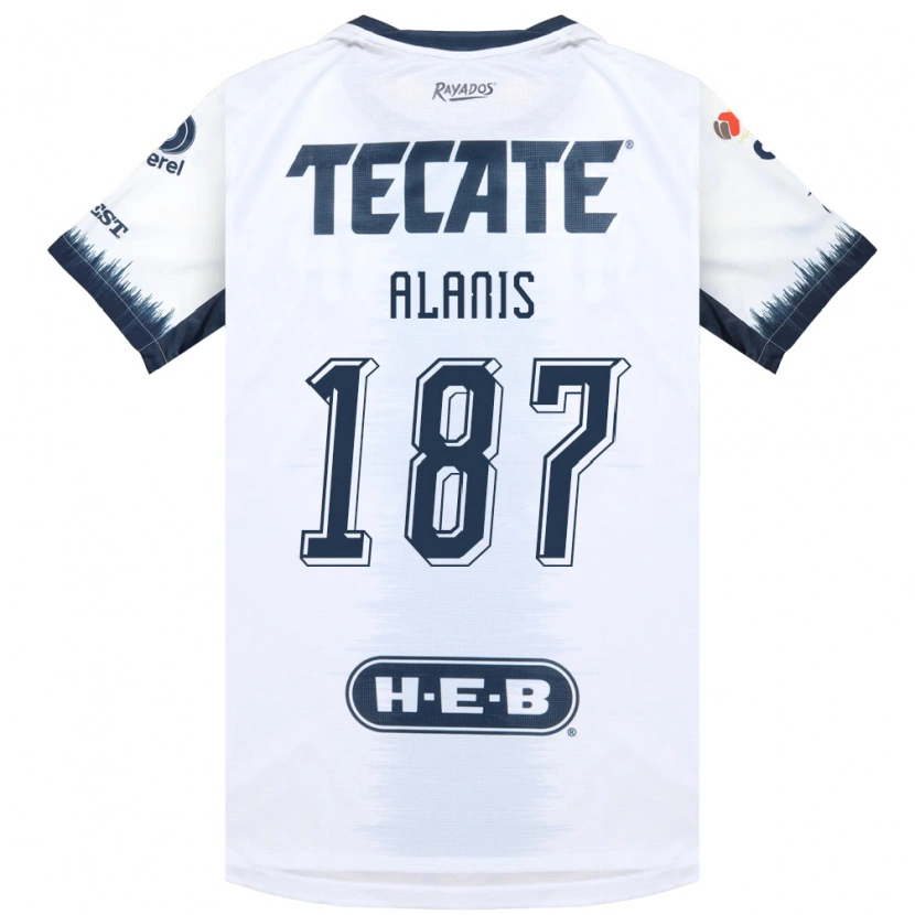 Danxen Hombre Camiseta Brian Alanís #187 Blanco Azul Tinta Rojo 2ª Equipación 2026/27 La Camisa México