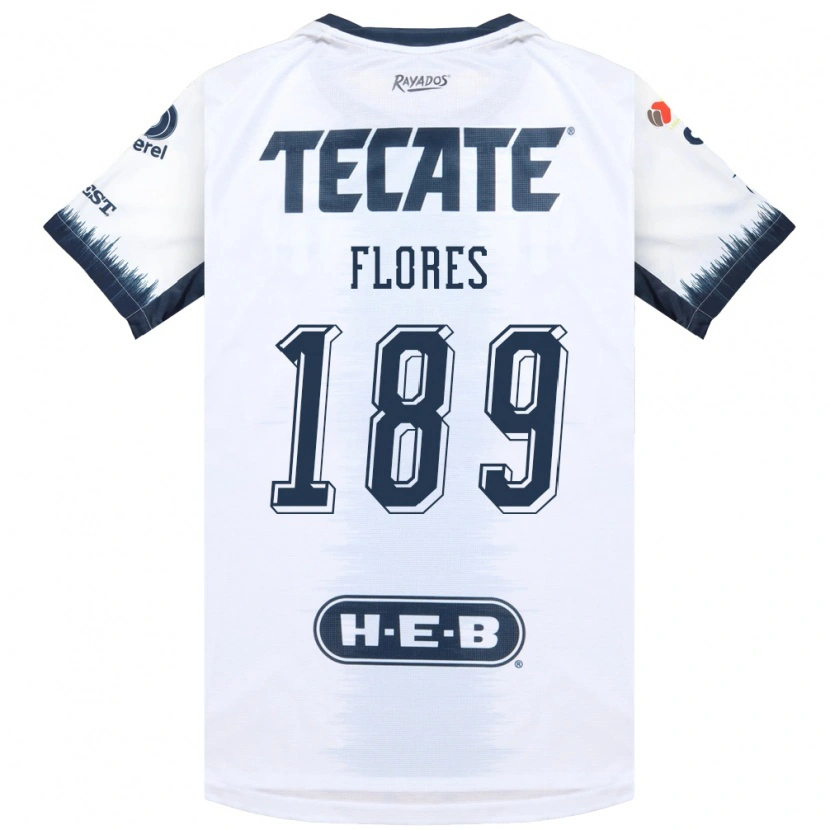 Danxen Hombre Camiseta Yael Flores #189 Blanco Azul Tinta Rojo 2ª Equipación 2026/27 La Camisa México