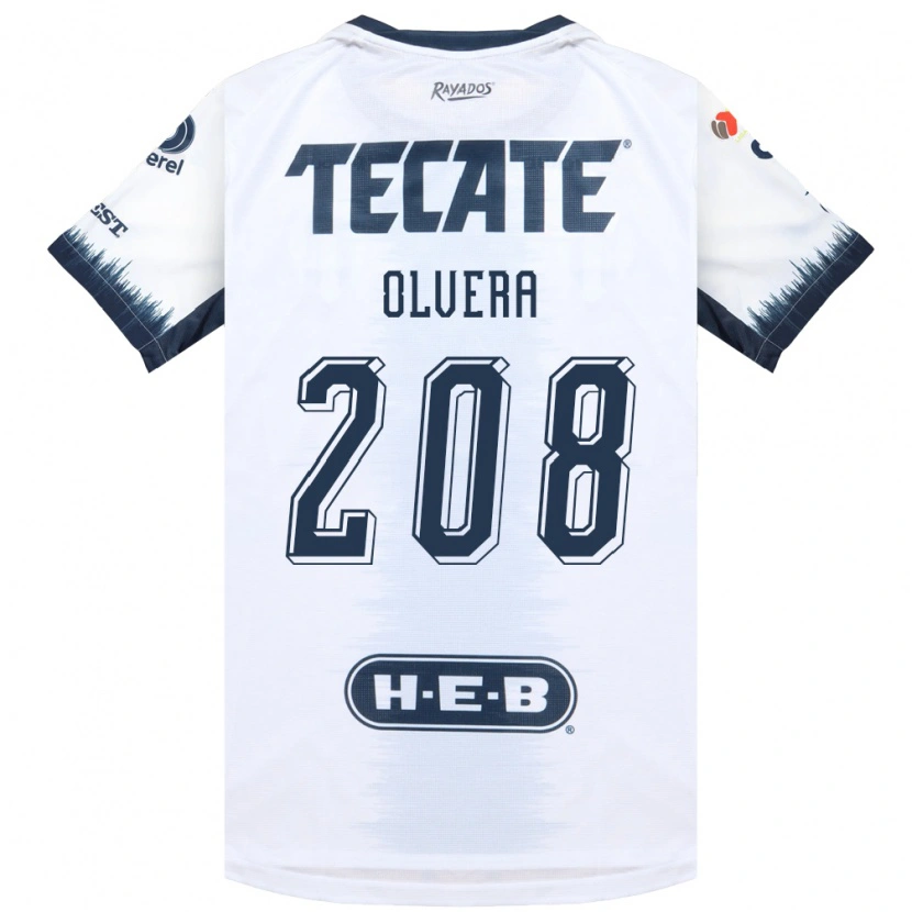 Danxen Hombre Camiseta Marcelo Olvera #208 Blanco Azul Tinta Rojo 2ª Equipación 2026/27 La Camisa México