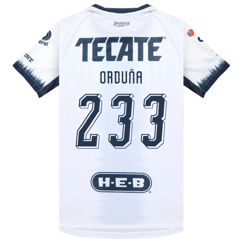 Danxen Hombre Camiseta Jonathan Orduña #233 Blanco Azul Tinta Rojo 2ª Equipación 2026/27 La Camisa México