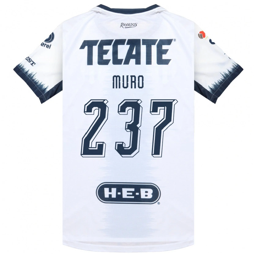 Danxen Hombre Camiseta José Muro #237 Blanco Azul Tinta Rojo 2ª Equipación 2026/27 La Camisa México