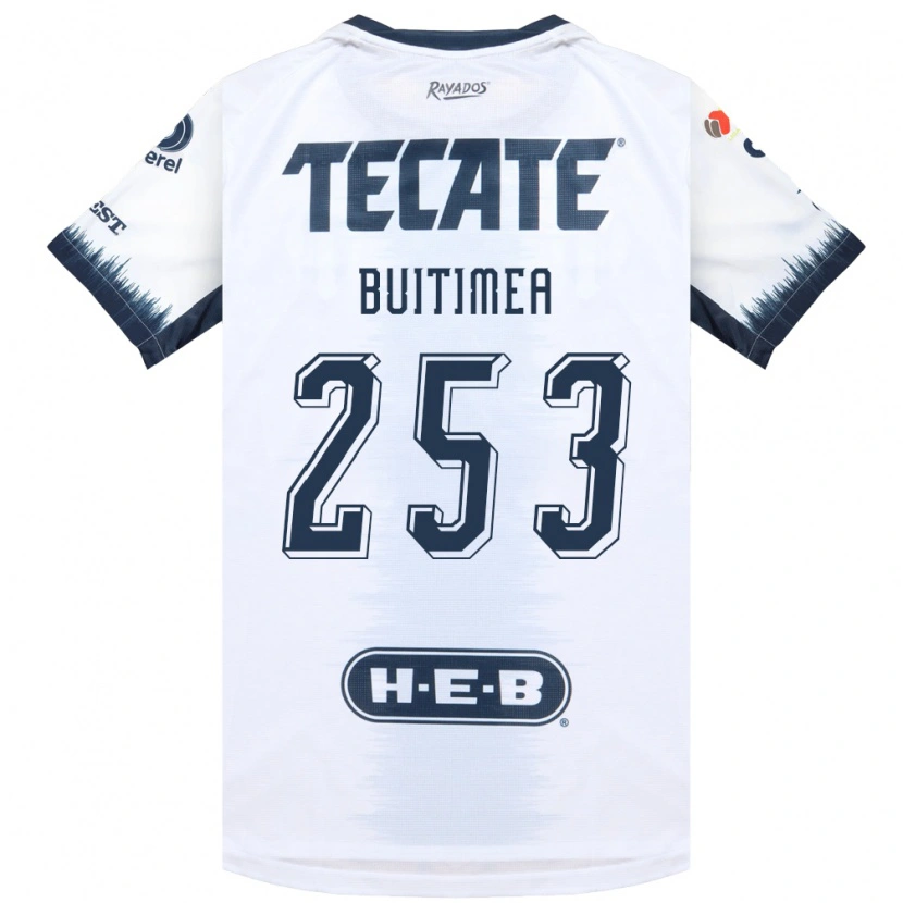 Danxen Hombre Camiseta Miguel Buitimea #253 Blanco Azul Tinta Rojo 2ª Equipación 2026/27 La Camisa México