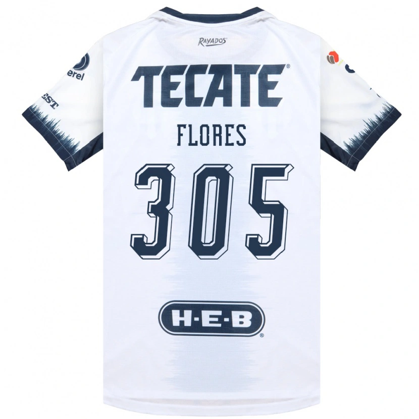 Danxen Hombre Camiseta Santiago Flores #305 Blanco Azul Tinta Rojo 2ª Equipación 2026/27 La Camisa México