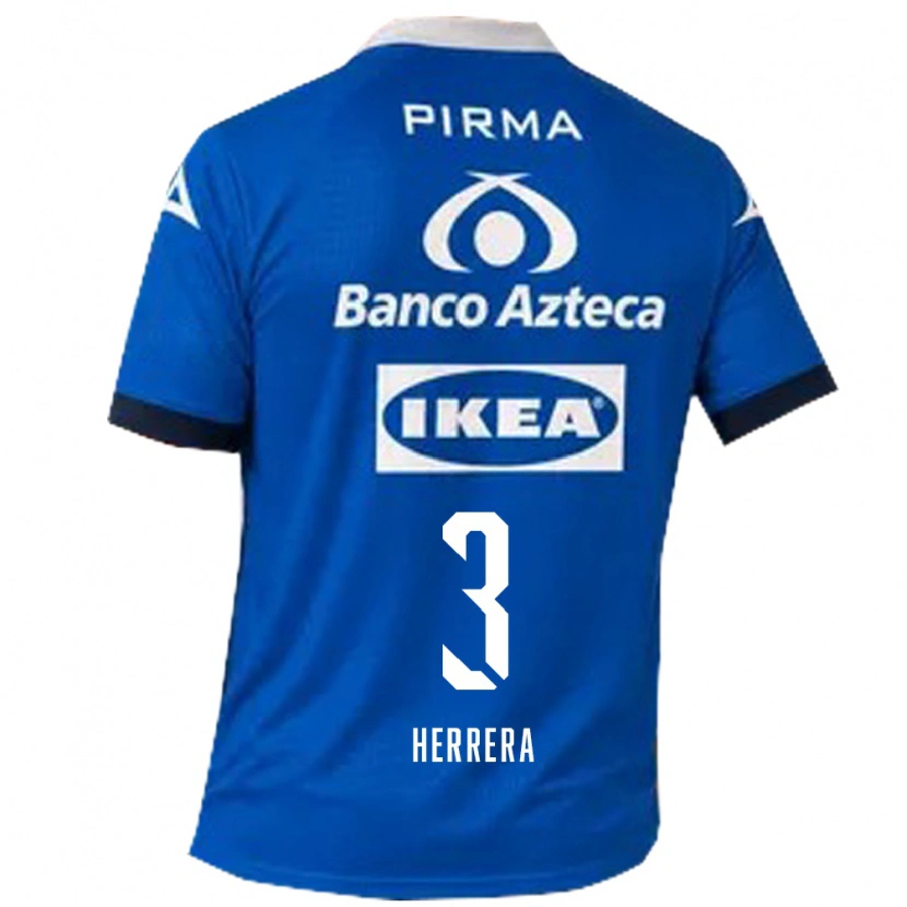 Danxen Hombre Camiseta Alberto Herrera #3 Azul Blanco 2ª Equipación 2026/27 La Camisa México
