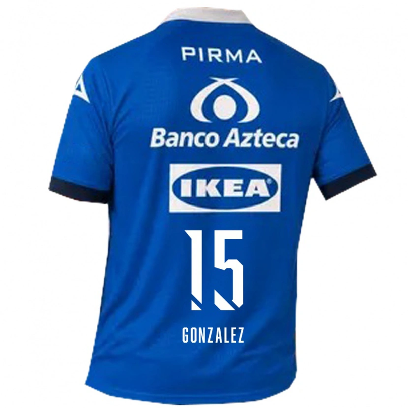 Danxen Hombre Camiseta Jaqueline González #15 Azul Blanco 2ª Equipación 2026/27 La Camisa México