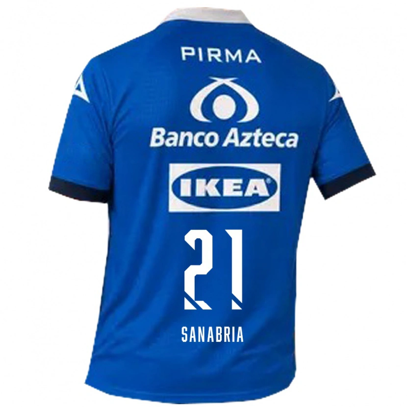 Danxen Hombre Camiseta Sergio Sanabria #21 Azul Blanco 2ª Equipación 2026/27 La Camisa México