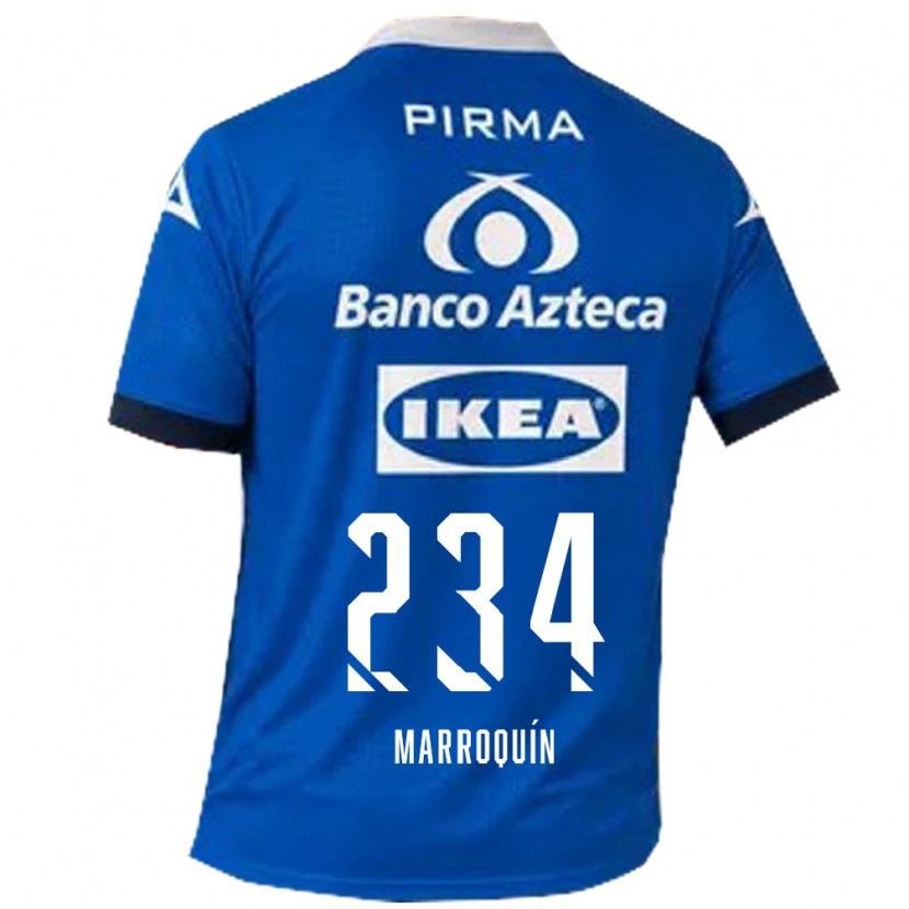 Danxen Hombre Camiseta Luis Marroquín #234 Azul Blanco 2ª Equipación 2026/27 La Camisa México