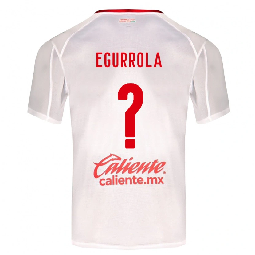 Danxen Hombre Camiseta Luis Egurrola #0 Blanco Verde Rojo 2ª Equipación 2026/27 La Camisa México