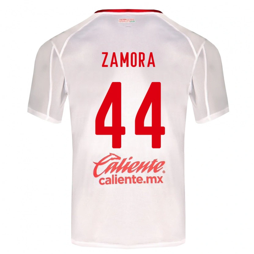 Danxen Hombre Camiseta Saúl Zamora #44 Blanco Verde Rojo 2ª Equipación 2026/27 La Camisa México