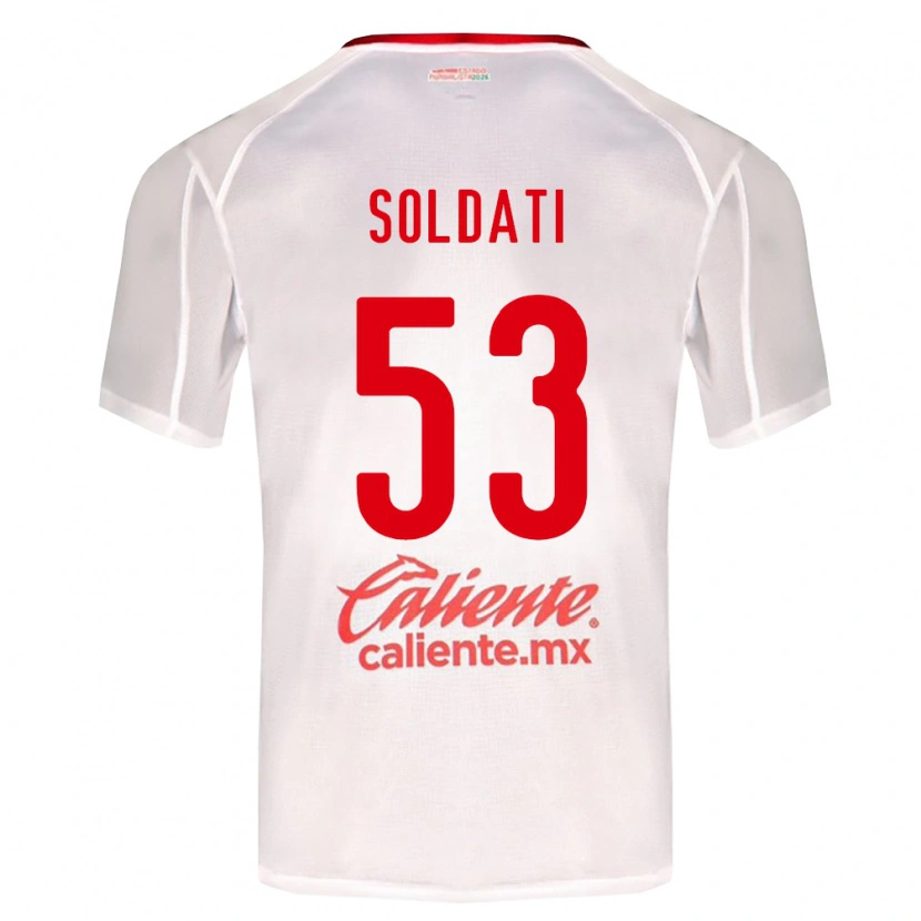Danxen Hombre Camiseta Carlo Soldati #53 Blanco Verde Rojo 2ª Equipación 2026/27 La Camisa México