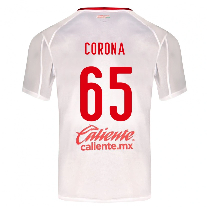 Danxen Hombre Camiseta Carlos Corona #65 Blanco Verde Rojo 2ª Equipación 2026/27 La Camisa México