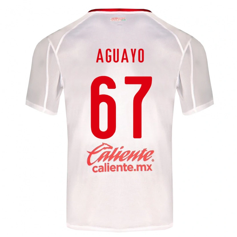 Danxen Hombre Camiseta Sergio Aguayo #67 Blanco Verde Rojo 2ª Equipación 2026/27 La Camisa México