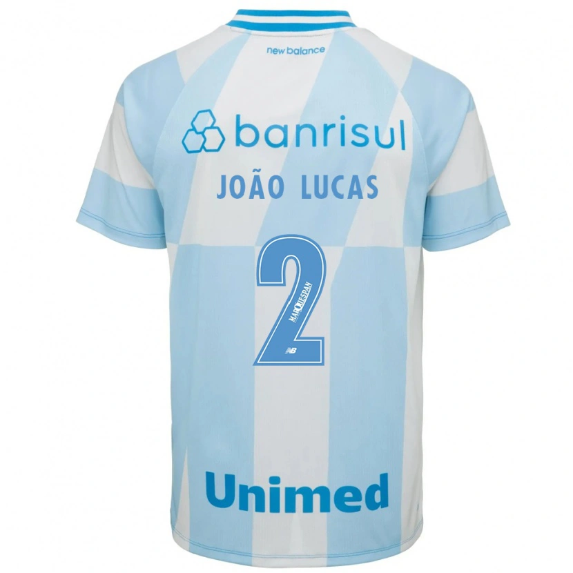 Danxen Hombre Camiseta João Lucas #2 Azul Claro Blanco 2ª Equipación 2026/27 La Camisa México