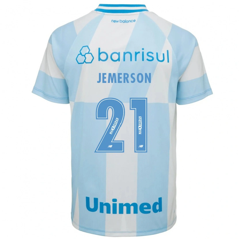 Danxen Hombre Camiseta Jemerson #21 Azul Claro Blanco 2ª Equipación 2026/27 La Camisa México