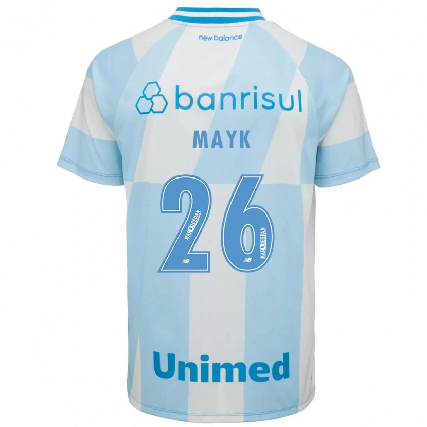 Danxen Hombre Camiseta Mayk #26 Azul Claro Blanco 2ª Equipación 2026/27 La Camisa México