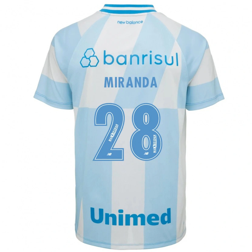 Danxen Hombre Camiseta Paulo Miranda #28 Azul Claro Blanco 2ª Equipación 2026/27 La Camisa México