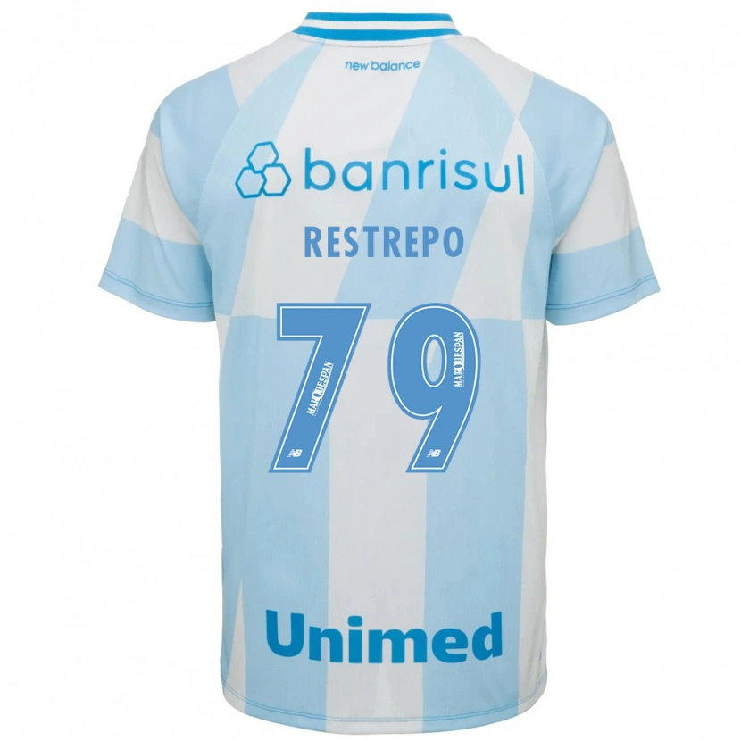 Danxen Hombre Camiseta Kelly Restrepo #79 Azul Claro Blanco 2ª Equipación 2026/27 La Camisa México
