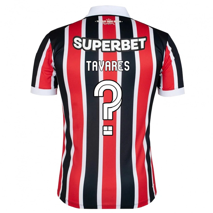 Danxen Hombre Camiseta Junior Tavares #0 Rojo Blanco Negro 2ª Equipación 2026/27 La Camisa México