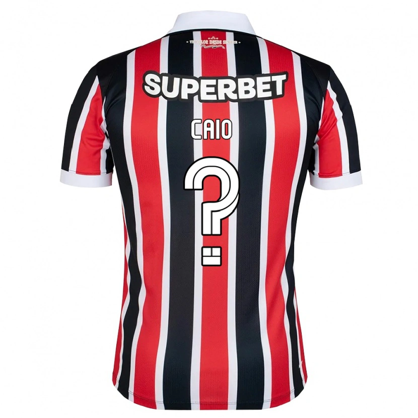 Danxen Hombre Camiseta Caio #0 Rojo Blanco Negro 2ª Equipación 2026/27 La Camisa México