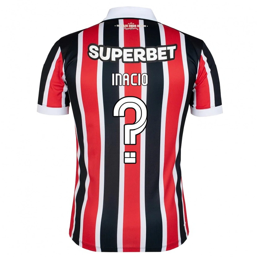 Danxen Hombre Camiseta Lucas Inácio #0 Rojo Blanco Negro 2ª Equipación 2026/27 La Camisa México
