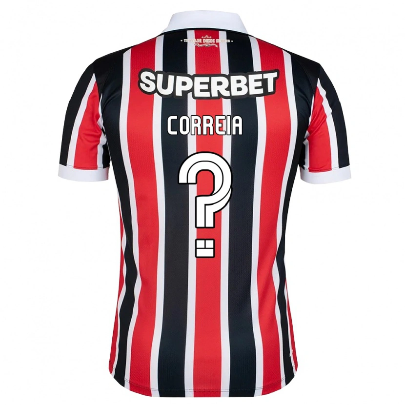 Danxen Hombre Camiseta Arthur Correia #0 Rojo Blanco Negro 2ª Equipación 2026/27 La Camisa México
