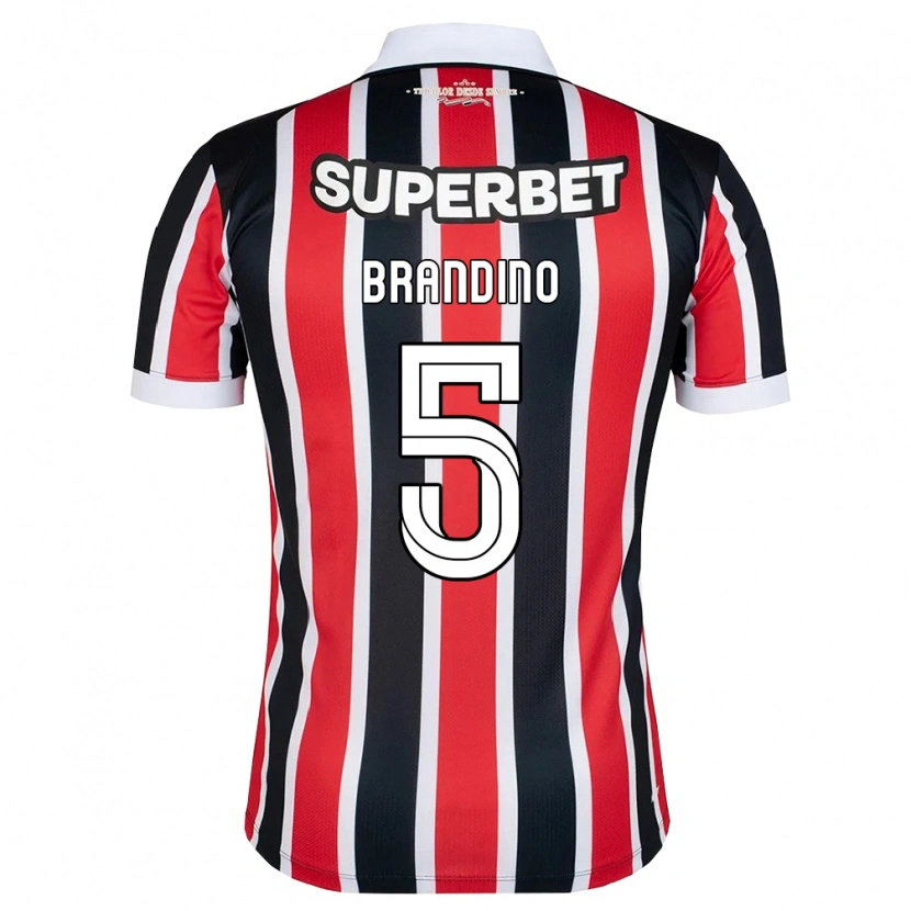 Danxen Hombre Camiseta Kika Brandino #5 Rojo Blanco Negro 2ª Equipación 2026/27 La Camisa México