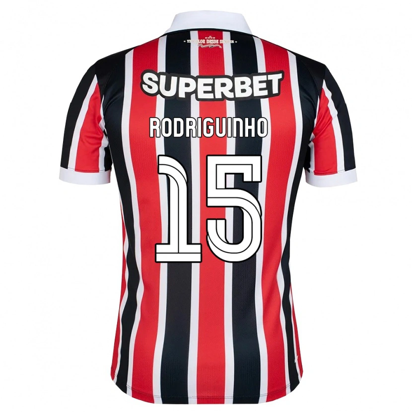 Danxen Hombre Camiseta Rodriguinho #15 Rojo Blanco Negro 2ª Equipación 2026/27 La Camisa México