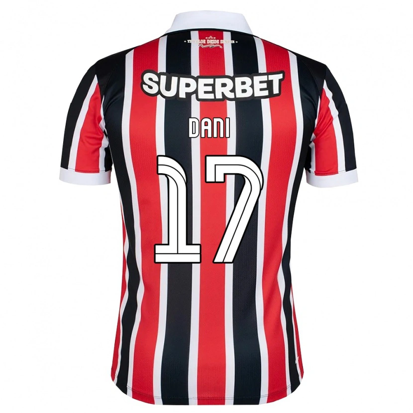 Danxen Hombre Camiseta Dani #17 Rojo Blanco Negro 2ª Equipación 2026/27 La Camisa México