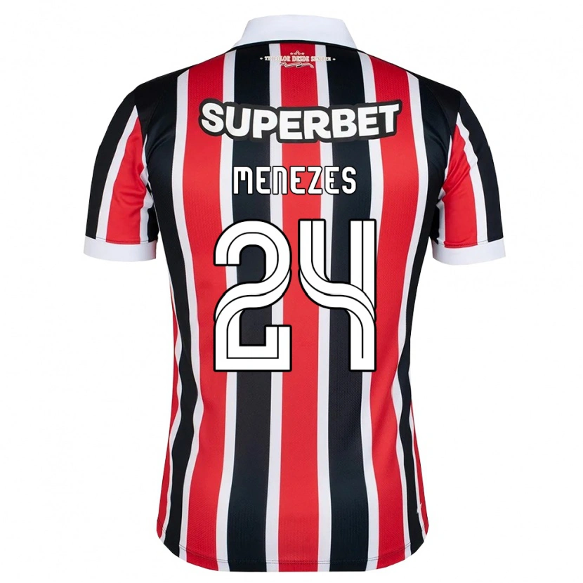 Danxen Hombre Camiseta Matheus Menezes #24 Rojo Blanco Negro 2ª Equipación 2026/27 La Camisa México