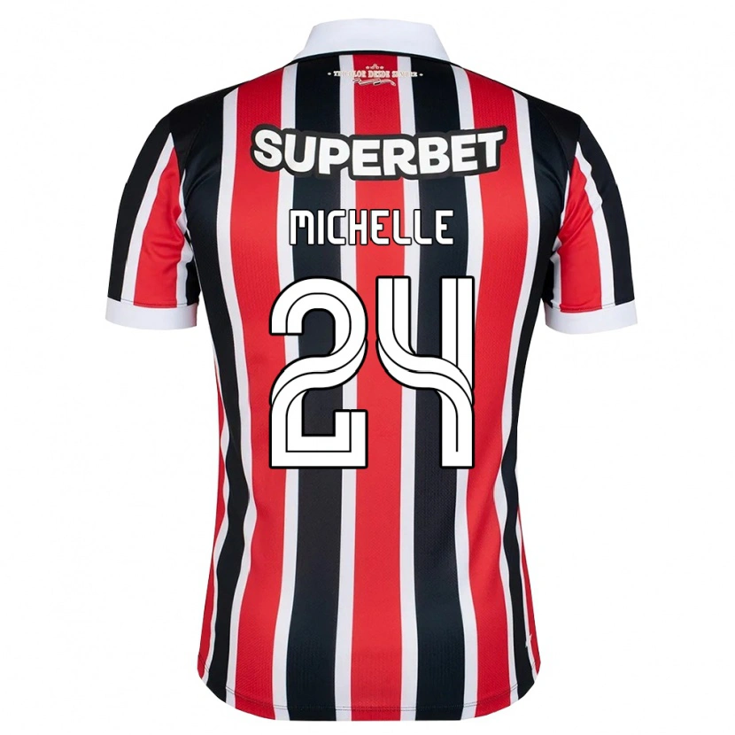 Danxen Hombre Camiseta Michelle #24 Rojo Blanco Negro 2ª Equipación 2026/27 La Camisa México