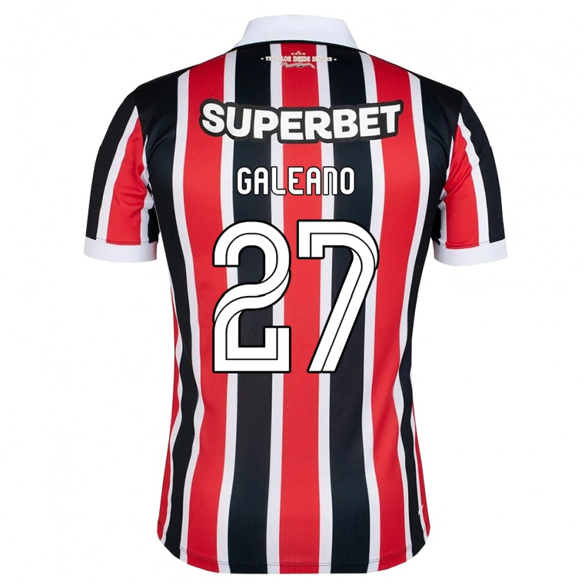 Danxen Hombre Camiseta Antonio Galeano #27 Rojo Blanco Negro 2ª Equipación 2026/27 La Camisa México