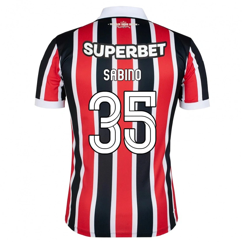 Danxen Hombre Camiseta José Sabino Chagas Monteiro #35 Rojo Blanco Negro 2ª Equipación 2026/27 La Camisa México