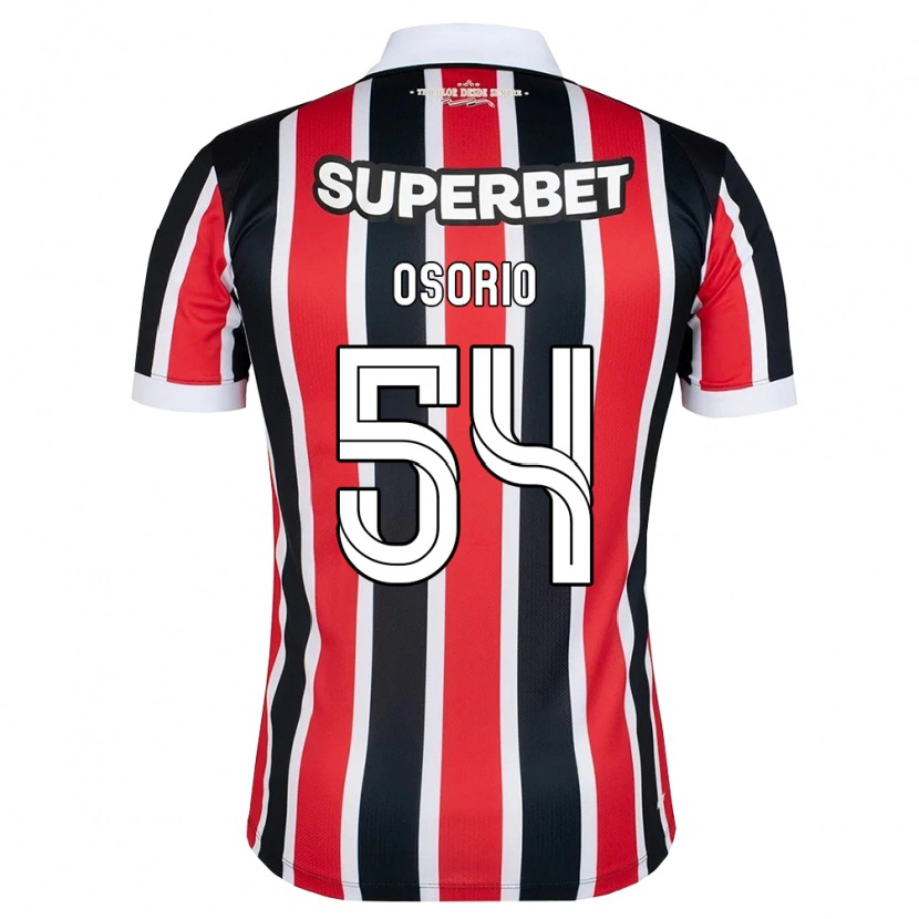 Danxen Hombre Camiseta Luis Osorio #54 Rojo Blanco Negro 2ª Equipación 2026/27 La Camisa México