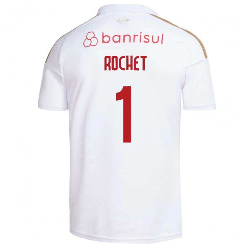 Danxen Hombre Camiseta Sergio Rochet #1 Blanco Rojo 2ª Equipación 2026/27 La Camisa México