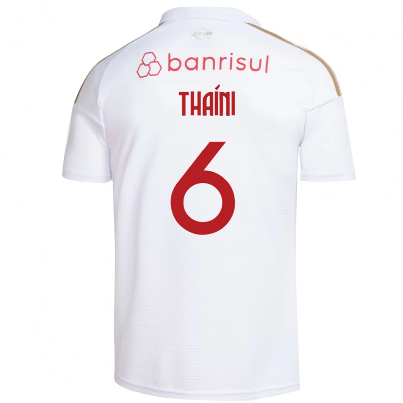 Danxen Hombre Camiseta Thaíni #6 Blanco Rojo 2ª Equipación 2026/27 La Camisa México