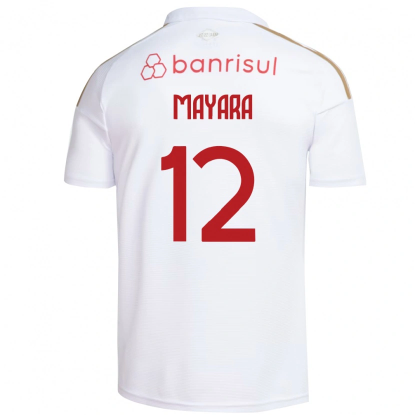 Danxen Hombre Camiseta Mayara #12 Blanco Rojo 2ª Equipación 2026/27 La Camisa México