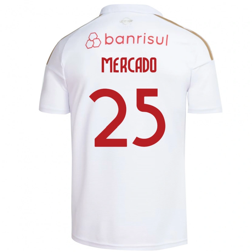 Danxen Hombre Camiseta Gabriel Mercado #25 Blanco Rojo 2ª Equipación 2026/27 La Camisa México