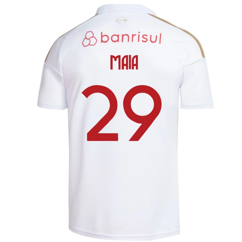 Danxen Hombre Camiseta Thiago Maia #29 Blanco Rojo 2ª Equipación 2026/27 La Camisa México