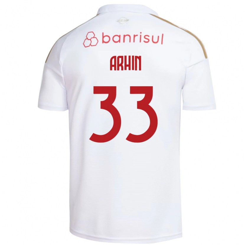 Danxen Hombre Camiseta Benjamin Arhin #33 Blanco Rojo 2ª Equipación 2026/27 La Camisa México
