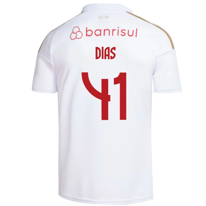 Danxen Hombre Camiseta Matheus Dias #41 Blanco Rojo 2ª Equipación 2026/27 La Camisa México