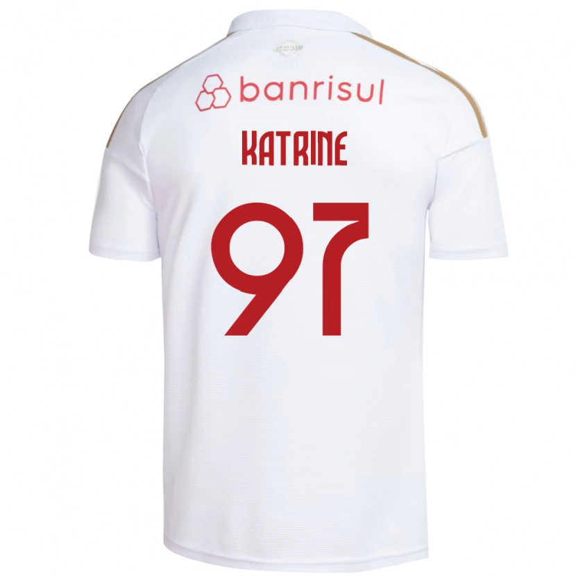 Danxen Hombre Camiseta Katrine #97 Blanco Rojo 2ª Equipación 2026/27 La Camisa México