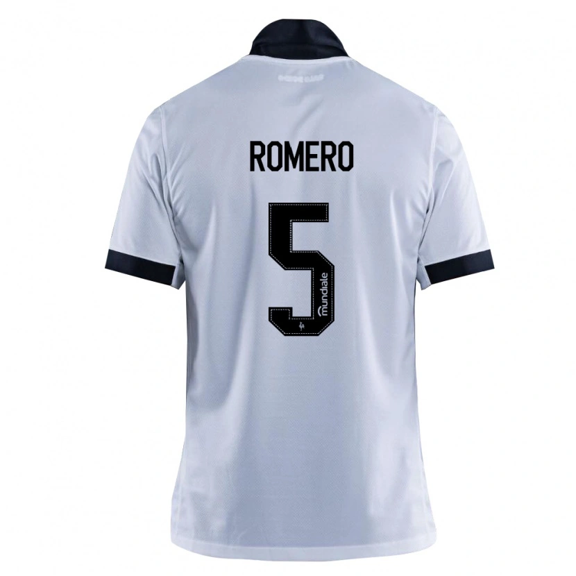 Danxen Hombre Camiseta Mateus Romero #5 Blanco Negro 2ª Equipación 2026/27 La Camisa México