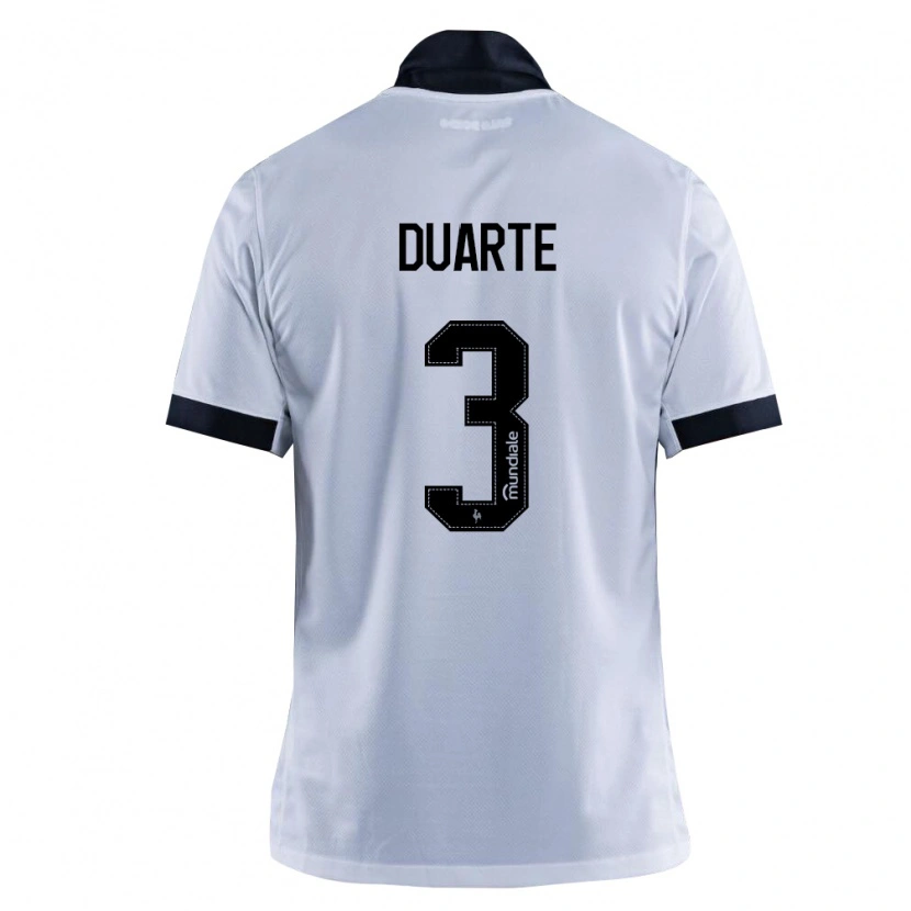 Danxen Hombre Camiseta Léo Duarte #3 Blanco Negro 2ª Equipación 2026/27 La Camisa México