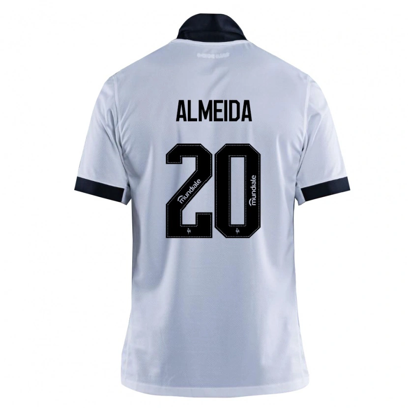 Danxen Hombre Camiseta Vinicius Almeida #20 Blanco Negro 2ª Equipación 2026/27 La Camisa México