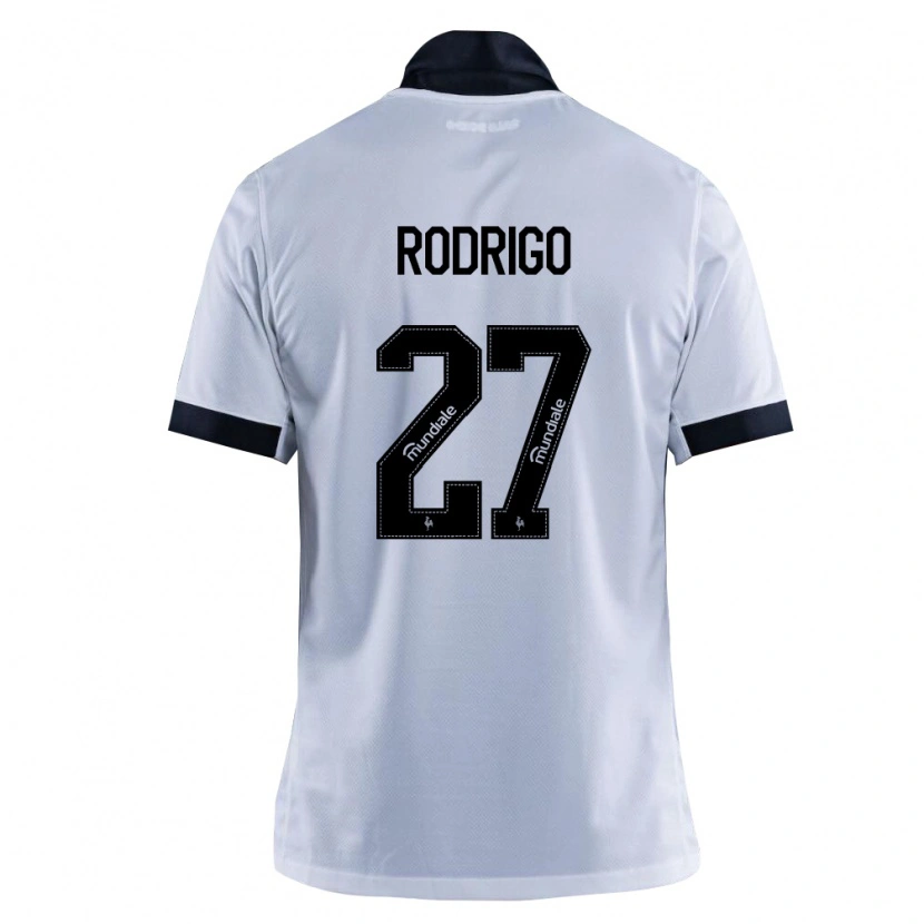Danxen Hombre Camiseta Kauã Rodrigo #27 Blanco Negro 2ª Equipación 2026/27 La Camisa México
