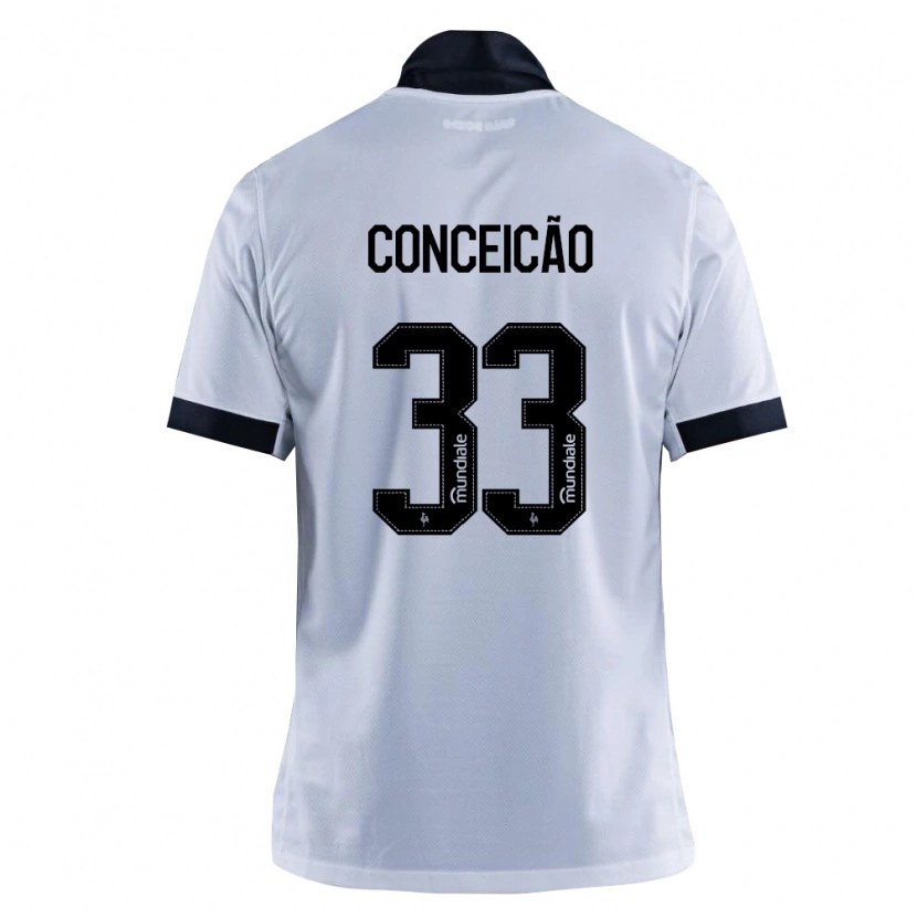 Danxen Hombre Camiseta Robert Conceição #33 Blanco Negro 2ª Equipación 2026/27 La Camisa México