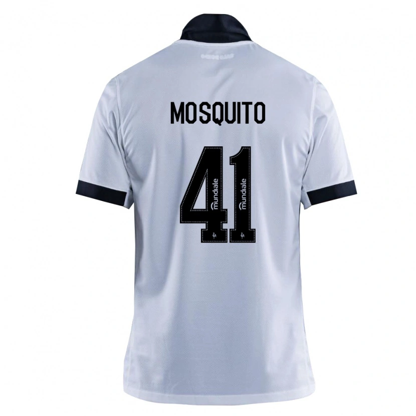 Danxen Hombre Camiseta Mosquito #41 Blanco Negro 2ª Equipación 2026/27 La Camisa México
