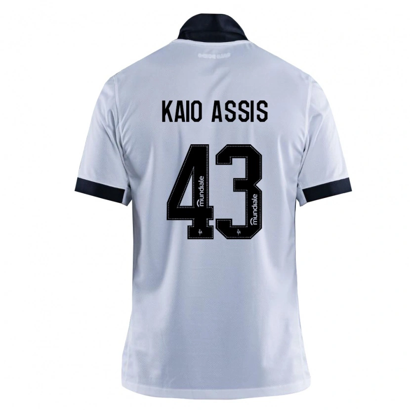 Danxen Hombre Camiseta Kaio Assis #43 Blanco Negro 2ª Equipación 2026/27 La Camisa México
