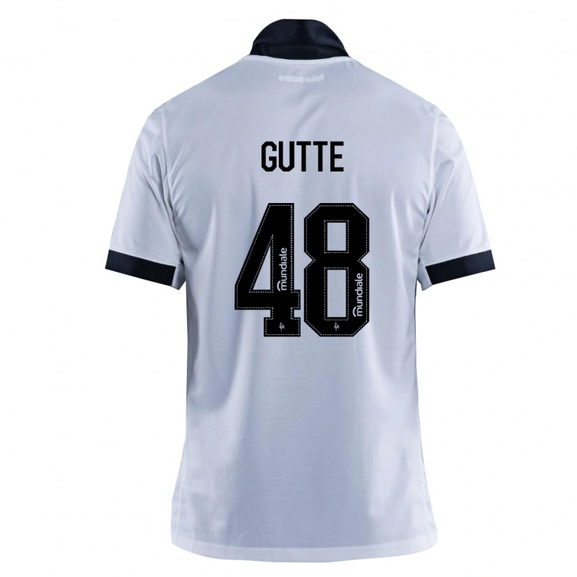 Danxen Hombre Camiseta Gutte #48 Blanco Negro 2ª Equipación 2026/27 La Camisa México
