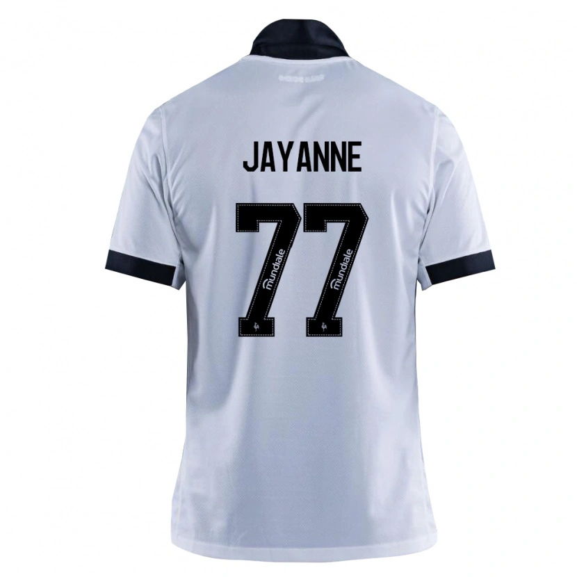 Danxen Hombre Camiseta Jayanne #77 Blanco Negro 2ª Equipación 2026/27 La Camisa México